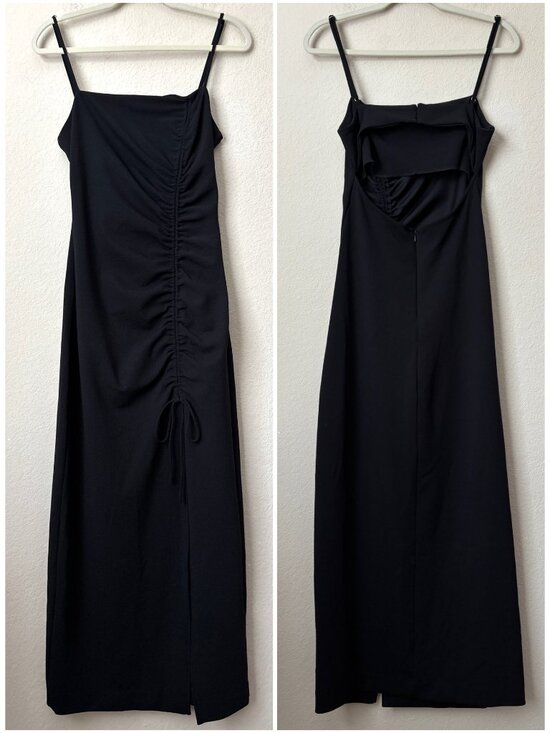 Zara Dresses & Skirts - Zara Ruched Side Tie Evening Party LBD Dress Blogger Fav